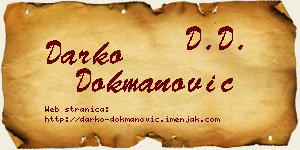 Darko Dokmanović vizit kartica